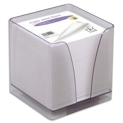 Bloc cube Blanc 9x9x8cm 610 feuilles encollées 80g PEFC