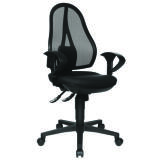 Chaise PLY, densité mousse 40 kg/m3, dossier réglable en hauteur, mécanisme synchrone noir