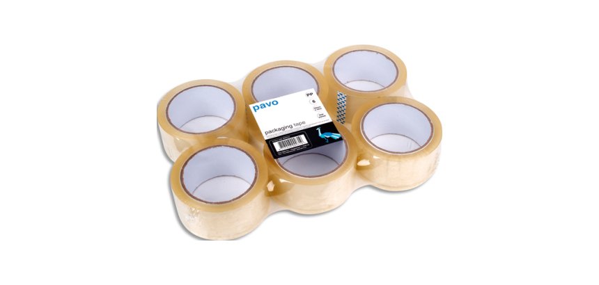 Ruban adhésif d'emballage, 50 mm x 66 m, PP