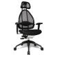 Fauteuil COSMIC 2, assise densité de mousse 65 kg/m3 avec accoudoirs, mécanisme synchrone noir