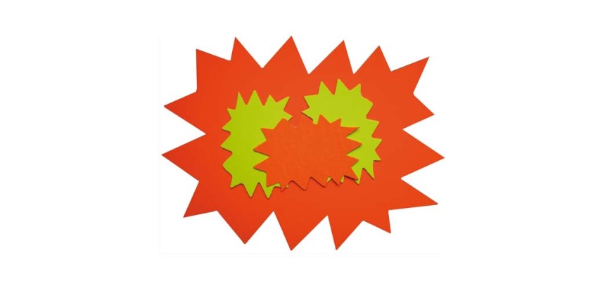 Etiquette symbole 'Eclatés', 240 x 320 mm