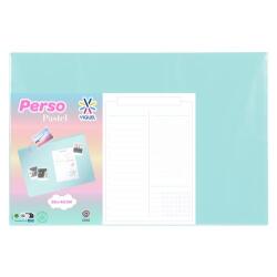 Sous-main 59x40 pvc vert pastel pvc perso personnalisation possible au recto