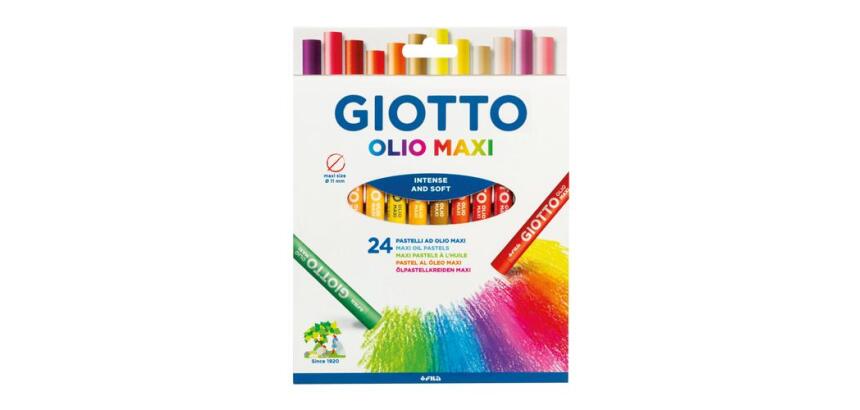 Etui pastels a l huile olio giotto forme ronde 67mm 24    unites coloris assortis