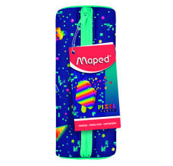 Trousse ronde PIXEL PARTY, bleu