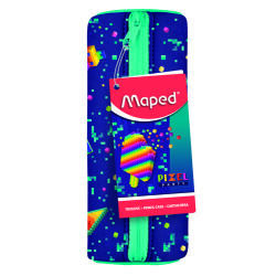 Trousse ronde PIXEL PARTY, bleu