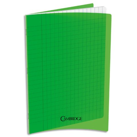 Cahier Cambridge Piqûre 96 pages 24x32 Polypro Séyès Vert