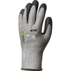 Paire gants anticoupure B, enduction palmaire mousse nitrile, dextérité optimisée, grip, T10
