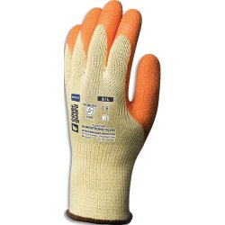 Paire gants manutention, jardin, enduction paume latex milieu humide, résistance déchirure,T10