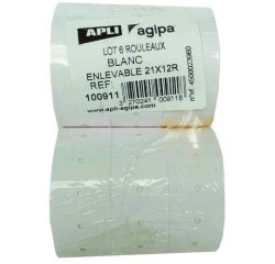 Etiquette pour pince à étiqueter, 21 x 12 mm, blanc