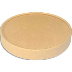 Sachet 25 Couvercles Ø 98mm en kraft brun (pour bols soupe 480 ml - 16 oz) 9825CBOS