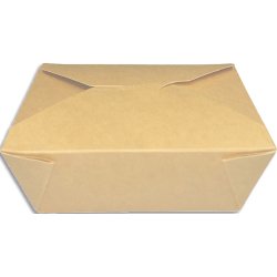 Sachet 50 Boîtes repas 480 ml - 16 oz en carton kraft brun 1650BOR