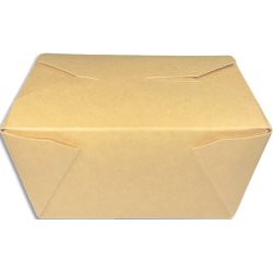 Sachet 50 Boîtes repas 780 ml - 26 oz en carton kraft brun 2650BOR