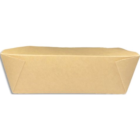 Sachet 75 Boîtes repas 950 ml - 32 oz en carton kraft brun 3275BOR