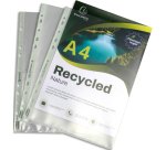 Sachet de 25 pochettes perforées PP recyclé Forever 12/100e - A4 - Translucide