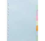 Intercalaire exacompta carte forte 170gr a4 8 positions    coloris pastel