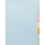 Intercalaires carte pastel 170g Forever 8 positions - A4 - Couleurs assorties pastel