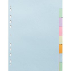 Jeu d'intercalaires 8 positions en carte recyclée pastel FOREVER 170g.