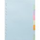 Intercalaires carte pastel 170g Forever 8 positions - A4 - Couleurs assorties pastel