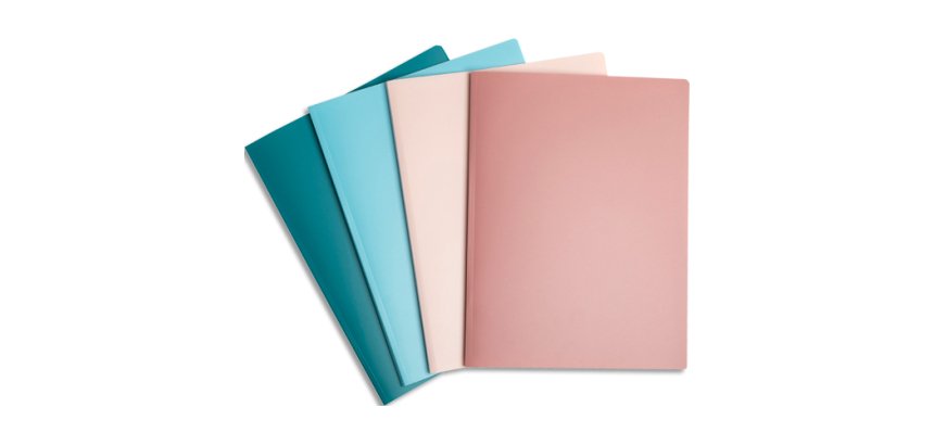 Protège-documents semi-rigide en PP recyclé 60 vues Skandi - Couleurs assorties