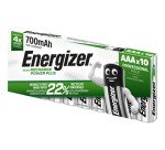 Pile energizer rechargeable aaa / hr3 700 mah paquet 10   unites