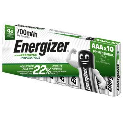 Pile energizer rechargeable aaa / hr3 700 mah paquet 10   unites