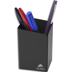 Pot à crayons en métal plein ODESK. Coloris noir