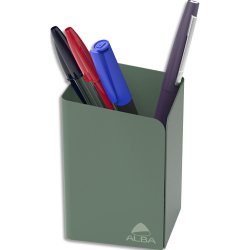 Pot à crayons en métal plein ODESK. Coloris vert celadon
