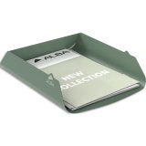 Corbeille à courrier en métal plein ODESK. Coloris vert celadon
