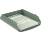 Corbeille à courrier en métal plein ODESK. Coloris vert celadon