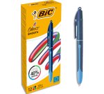 BIC Stylo à bille rétractable 4 Colours Smooth Drop, S