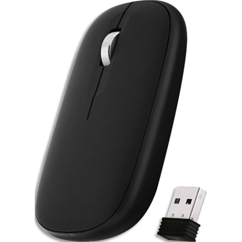 Iclick - souris sans fil colorée dual connect - noir MWCOLORBK