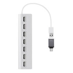 Hub 7 ports usb-a 2.0 - aluminium HUBUSB7ALU