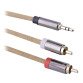 Rope - câble jack stéréo 3.5 m/2 rca m - 2m - marron RJACKRCA2