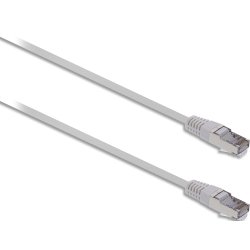 Câble rj45 m/m stp cat. 5e droit blindé 1m - blanc RJ45D1