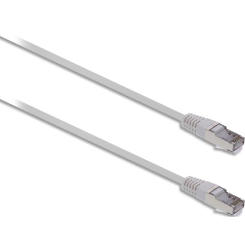 Câble rj45 m/m stp cat. 5e droit blindé 1m - blanc RJ45D1