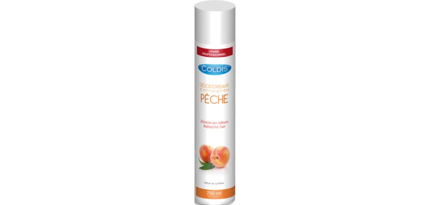 Désodorisant coldis usage professionnel parfum pêche aérosol 750ml
