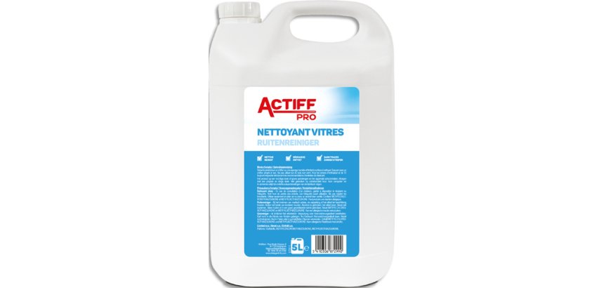 Lave-vitres coldis actiff pro nettoie dégraisse fait briller vitres surfaces modernes bidon 5l