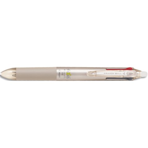 Stylo bille 4 couleurs rétractables FriXion BALL. Pointe fine. Coloris champagne