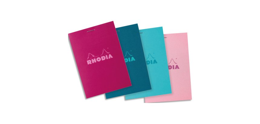 Rhodia bloc agrafé COULEURS N°11 5/5 80 feuillets microperforés, couvertures assorties - Assortis
