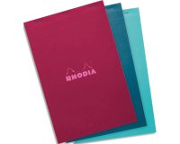 Rhodia bloc agrafé COULEURS N°19 5/5 80 feuillets microperforés, couvertures assorties - Assortis