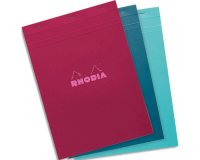 Rhodia bloc agrafé COULEURS N°18 5/5 80 feuillets microperforés, couvertures assorties - Assortis