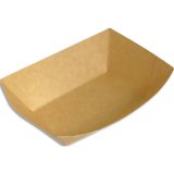 Boîte 250 Barquettes rectangulaire kraft 125 ml 125250BAK