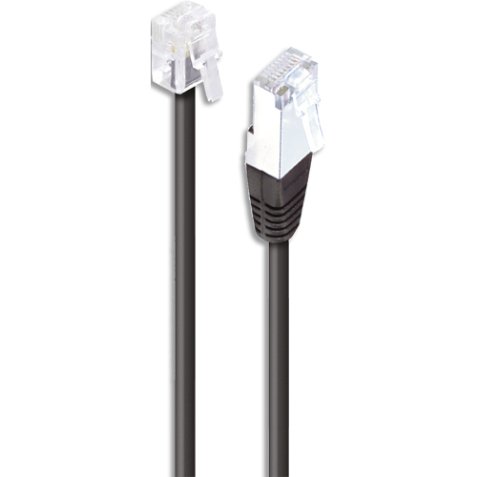 Câble adsl, rj11 / rj45, m / m, noir, 2m, np 570843