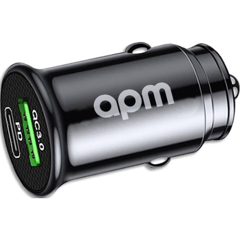 Chargeur all cig 38w, usb-a / usb-c + (2 cables : c/c + a/l), noir 570373