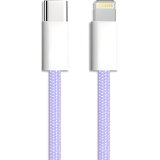 Câble usb-c / lightning mfi, colors nylon, violet, 1m 600411