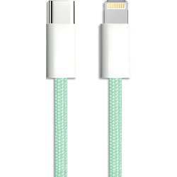 Câble usb-c / lightning mfi, colors nylon, vert, 1m 600412