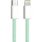 Câble usb-c / lightning mfi, colors nylon, vert, 1m 600412