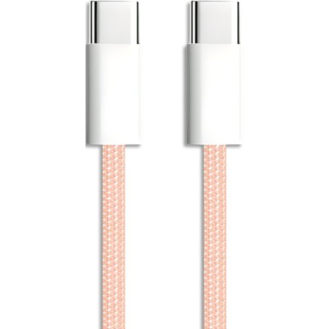 Câble usb-c / usb-c, colors nylon, rose, 1m 600413