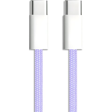 Câble usb-c / usb-c, colors nylon, violet, 1m 600414