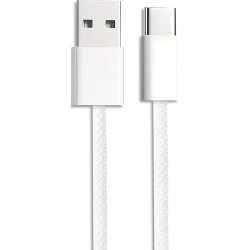 Câble usb-a / usb-c, nylon, blanc, 1m 600418